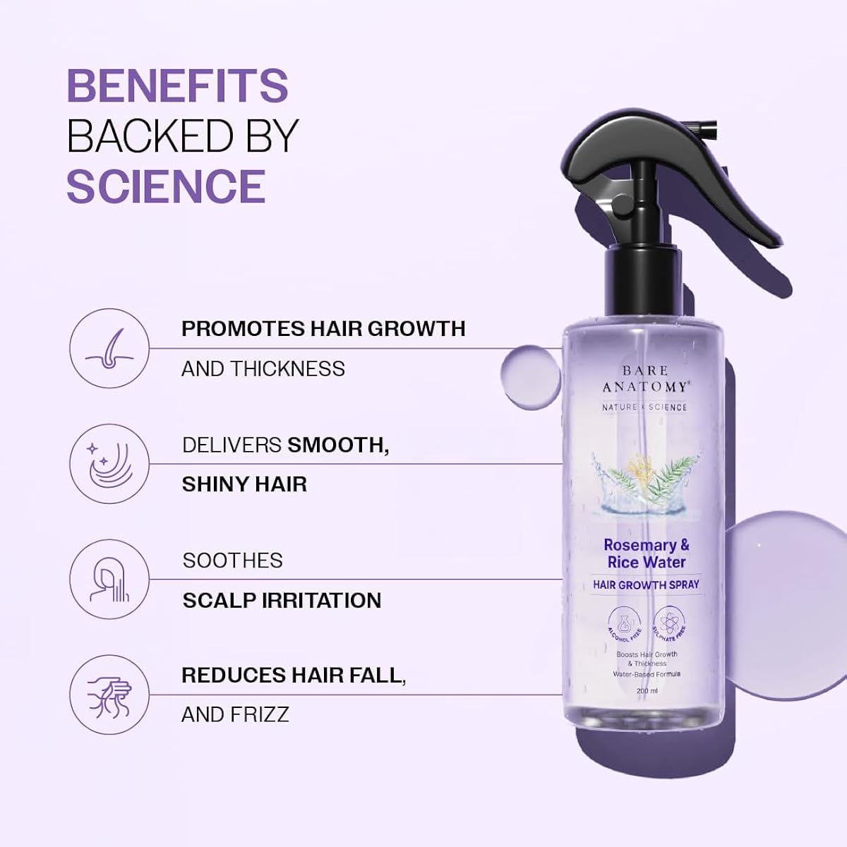 Bare Anatomy Hair Serum – Non-Greasy Hair Care Solution