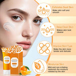 Natural Orange Exfoliating Gel, Orange Enzymes Exfoliating Brightening Gel, Face Cleansing Scrub, Deep Cleansing & Moisturising Exfoliating Scrub for Women